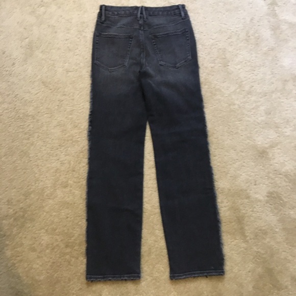 NWT Rare Good American Good Classic Fray Flex High Rise Fringe Gray Distressed 4 - Picture 4 of 14